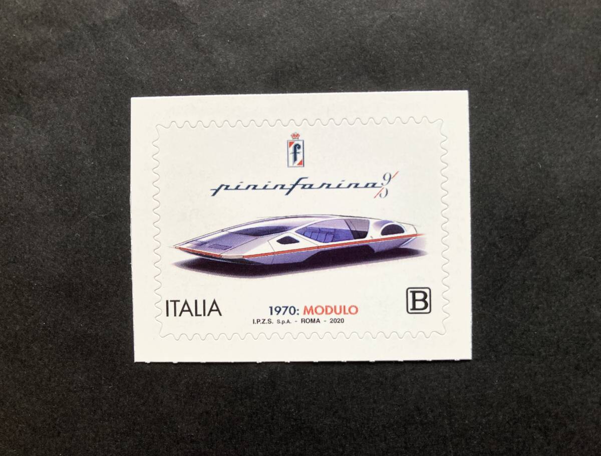 外国切手: イタリア切手 「フェラーリ・モデューロ50年」(1970年発表のコンセプトカー)1種完 未使用拍卖