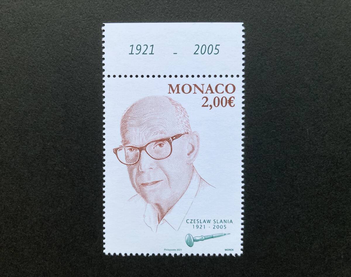 外国切手: モナコ切手 「チェスラフ・スラニア誕生100年」(エングレービング作家 ほか)1種完 未使用拍卖