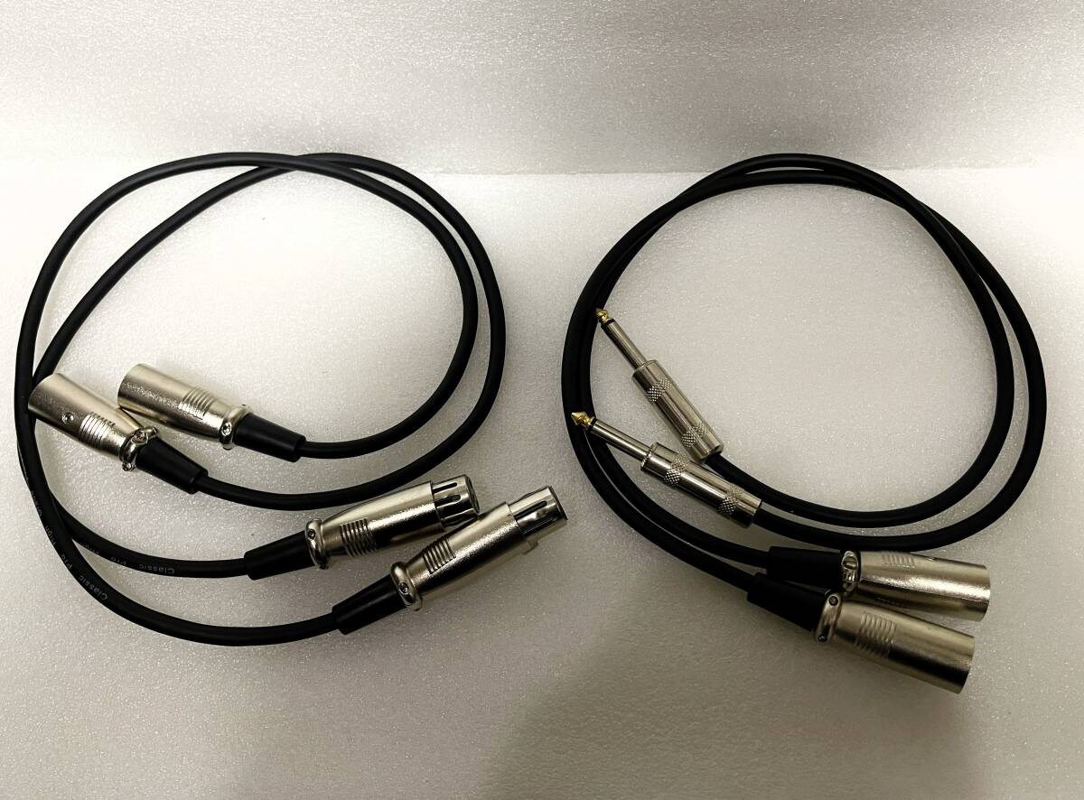 【機材用ケーブル / オーディオ用ケーブル】CLASSIC PRO 0.6m(60cm) 4本セット■CXP006 XLRオス-フォン 2本■CXX006 XLRオス-XLRメス 2本拍卖