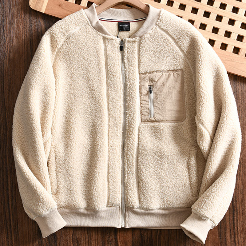 Y820-XL ベージュ 新品 山系デザイン アウトドア風 機能系 厚手 超あったかい フリースジャケット 防寒 秋冬 裏ボア メンズ 冬服 トップス拍卖