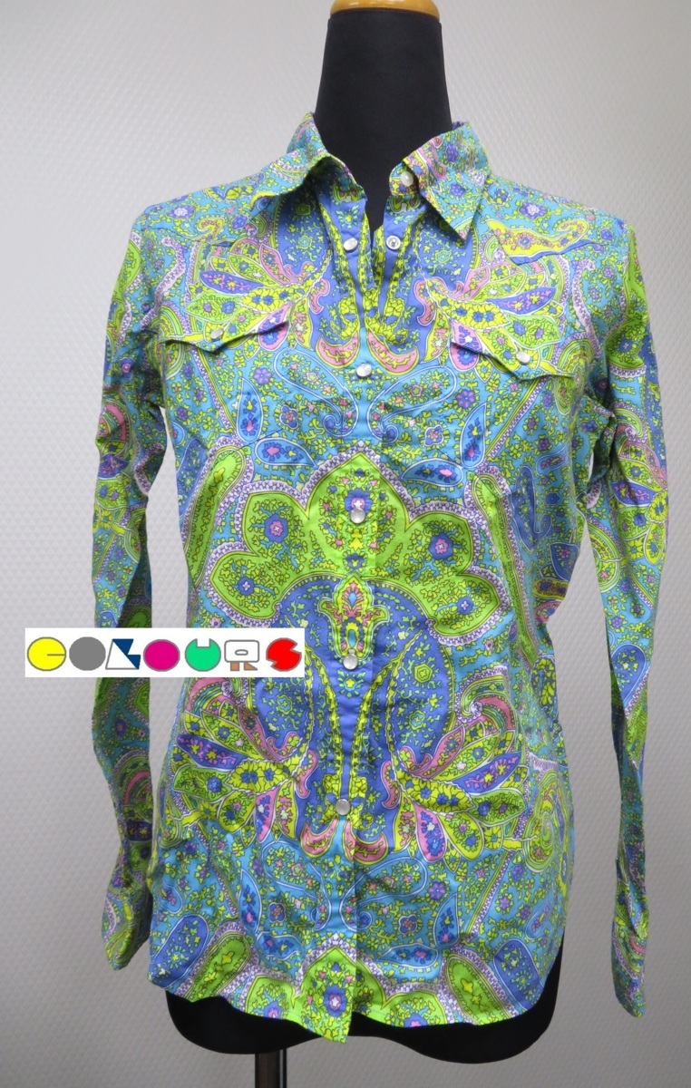 〔COLOURS〕 美品■長袖シャツ■コットン■マルチカラー■花柄■160■RALPH LAUREN拍卖