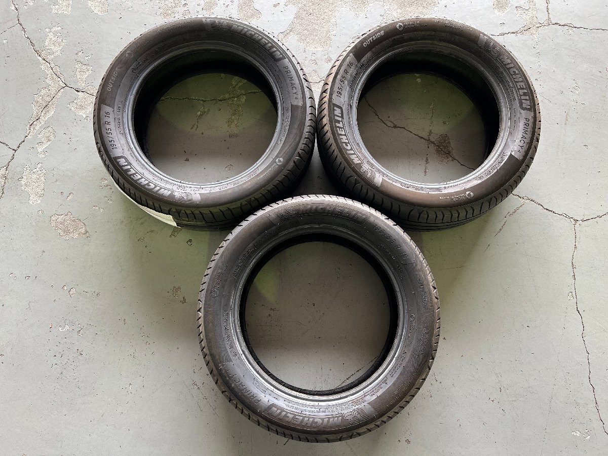 トレッド新横浜師岡店 中古タイヤ ミシュラン PRIMACY4 195/55R16インチ 2019年製 3本 送料無料拍卖