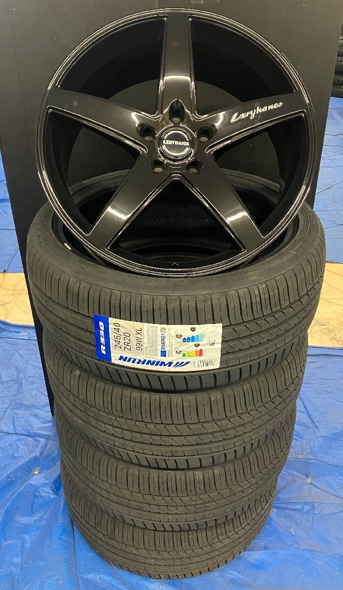 大田原店★アウトレットホイールタイヤSET★ラグジーヘインズ LH005 20インチ 8.5J 9.5J★ウィンランR330 245/40ZR20★インチアップなどに拍卖