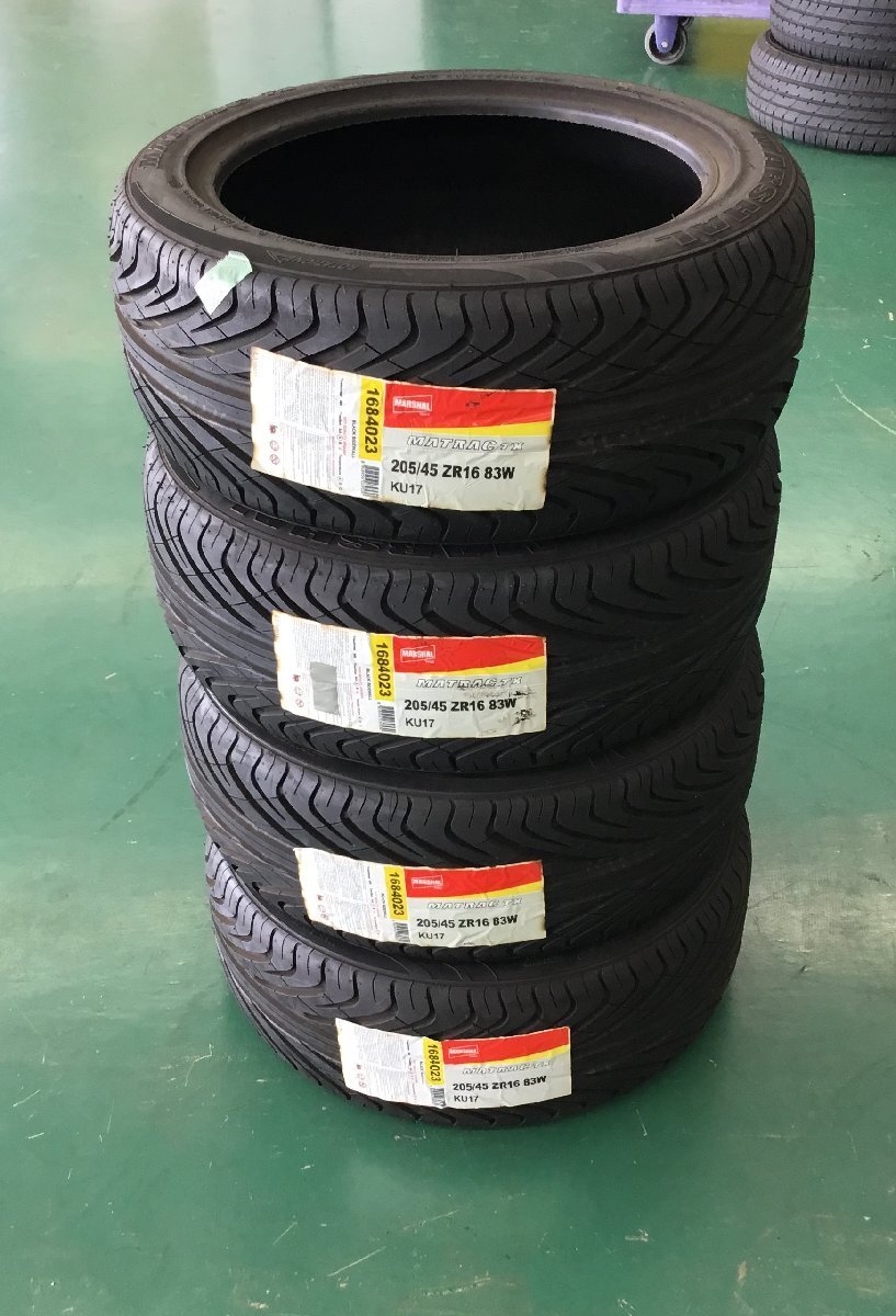 ★大田原店★現品限定★送料無料★未使用アウトレットタイヤのみ 4本★MARSHAL MATRAC TX マーシャル KU17 205/45R16 83W ★2008年製拍卖