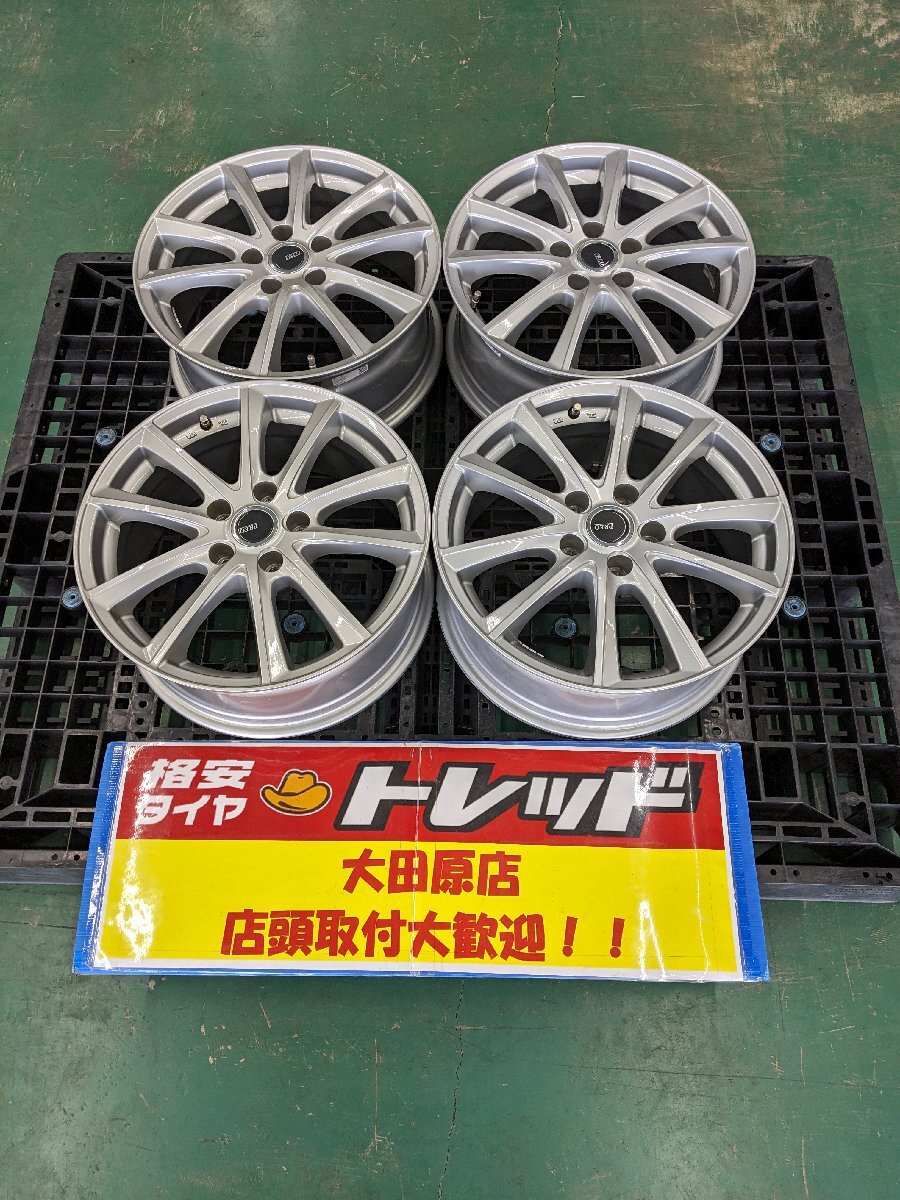 大田原店★中古ホイール4本★PREO 17インチ 7.0J 5H114.3★デリカD:5/エクストレイル/クラウン等拍卖