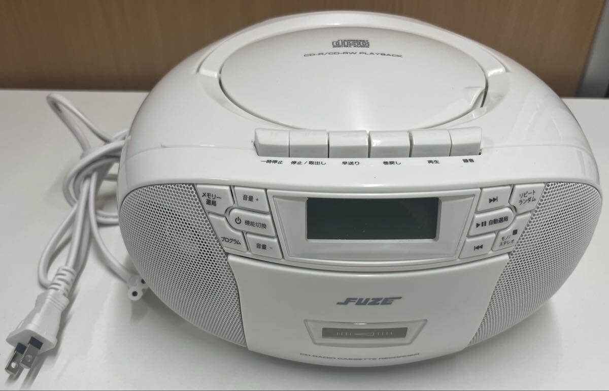 FUZE CD・AM/ワイドFMラジオカセットプレーヤーCDRC-4w拍卖
