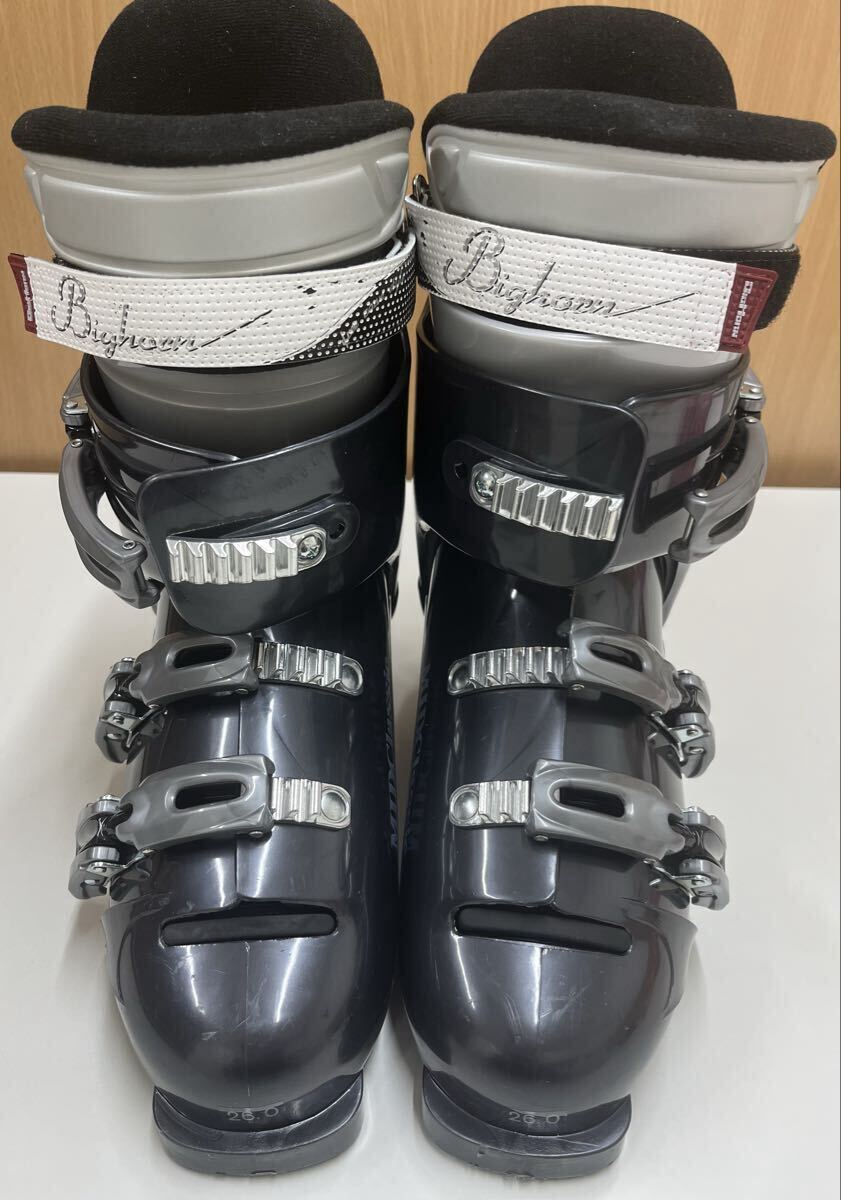 中古品 Bighorn ビッグホーン スキーブーツ MID Classic ZERO ONE スキー用品 グレー 箱付き 26.0拍卖