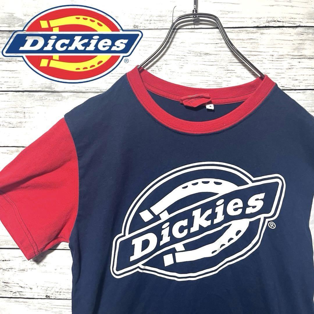 【希少デザイン】ディッキーズ マルチカラー 半袖Tシャツ S C951拍卖
