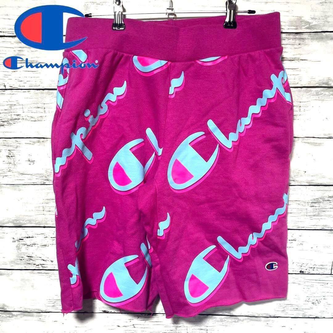 【入手困難】チャンピオン ハーフパンツ 総柄 S C991拍卖
