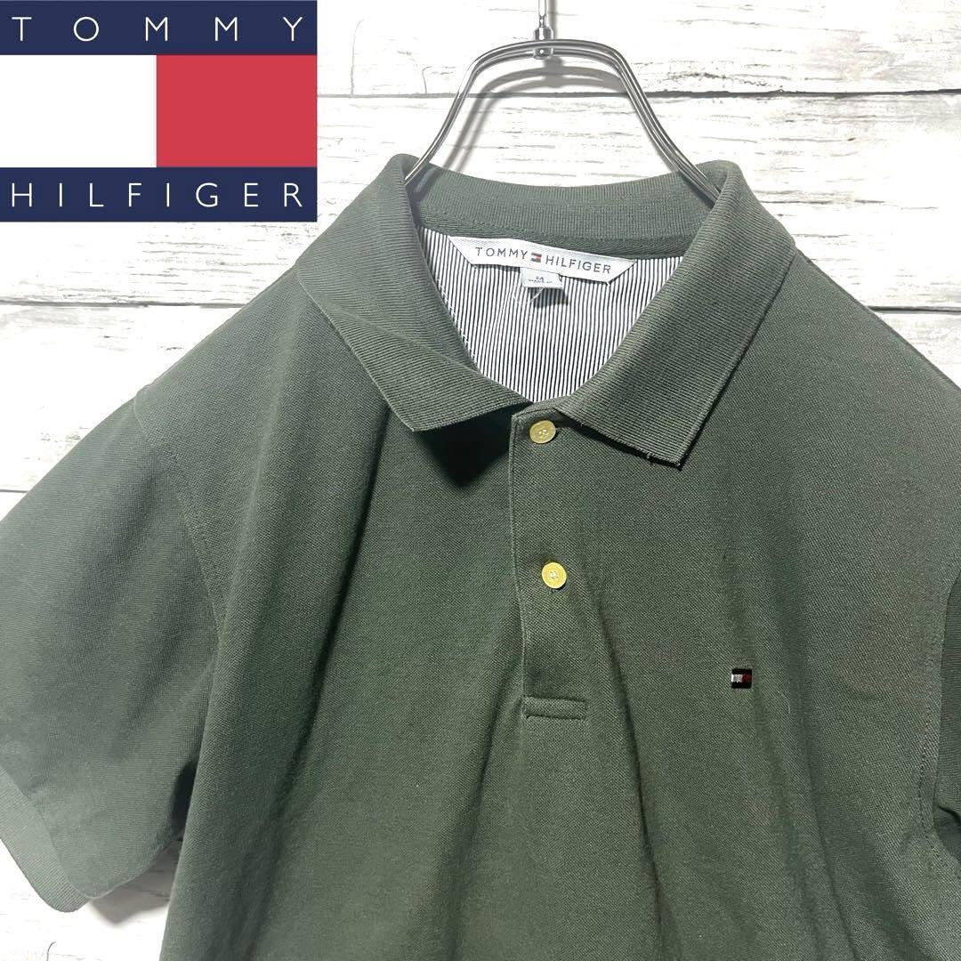 【人気商品】トミーヒルフィガー ポロシャツ ワンポイント刺繍 M C949拍卖