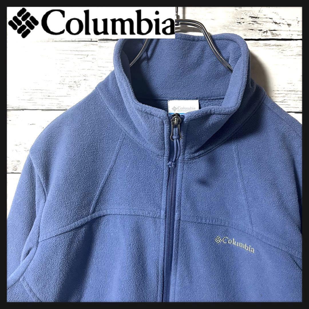 【定番人気】コロンビア フリースジャケット 刺繍ロゴ L A487拍卖