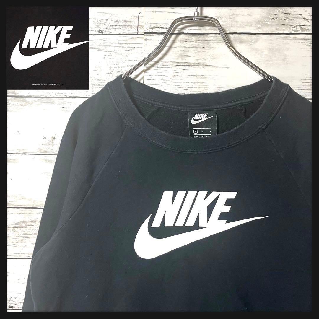 【定番人気】NIKE スウェットトレーナー ビッグプリントロゴ L A424拍卖