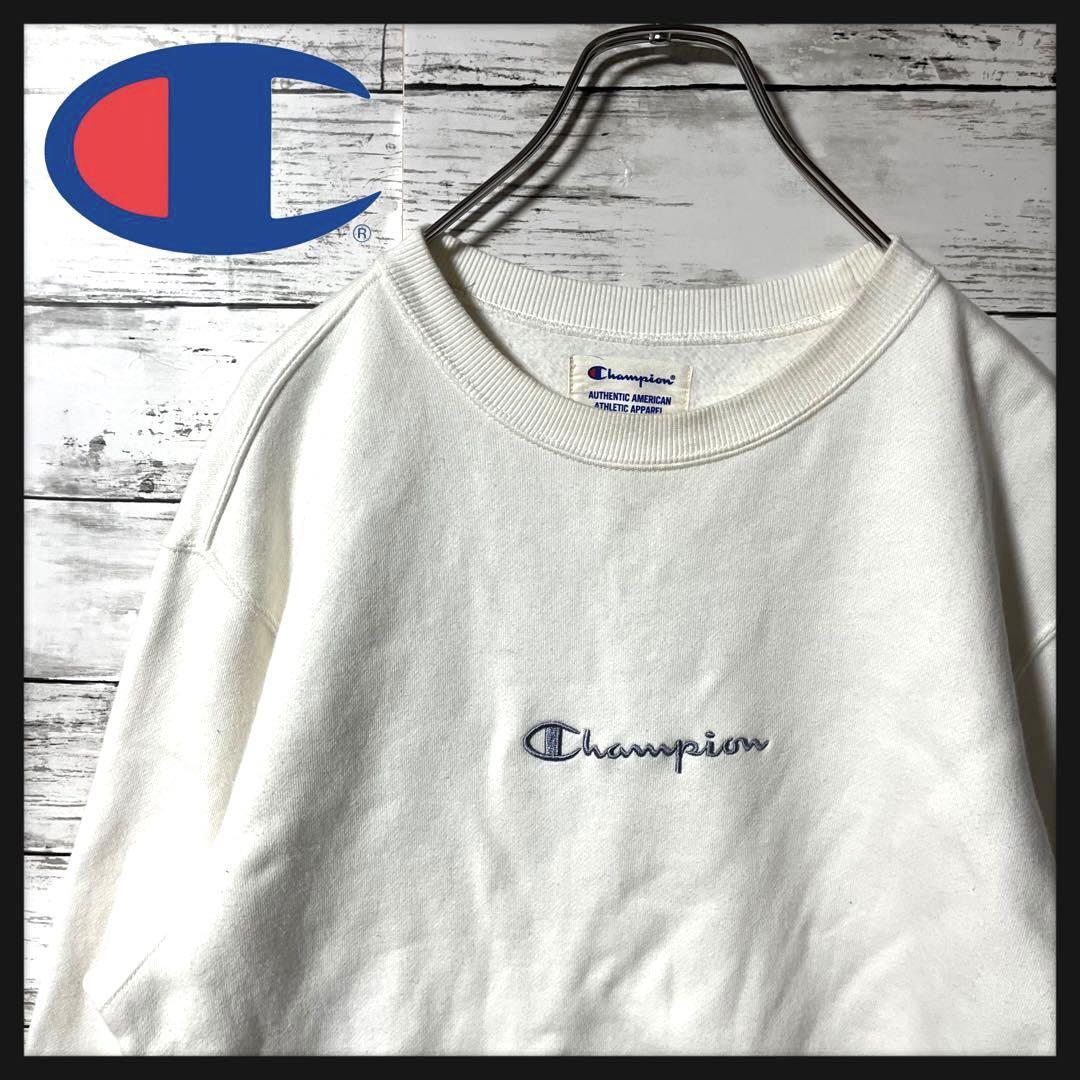 【人気デザイン】チャンピオン スウェットトレーナー 刺繍ロゴ L A489拍卖