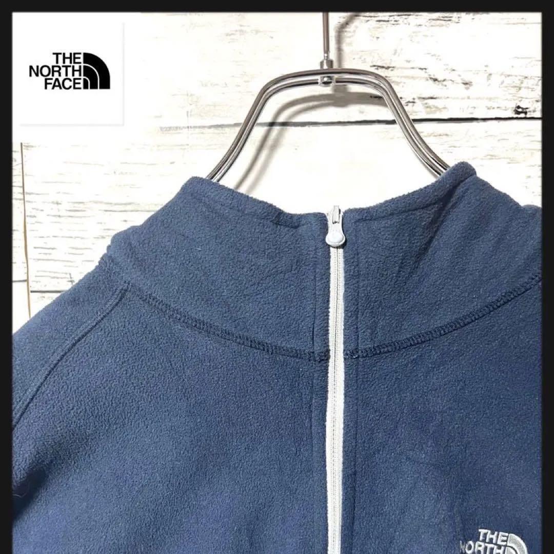 【希少品】ノースフェイス ネイビー フリースジャケット メンズXL A67拍卖