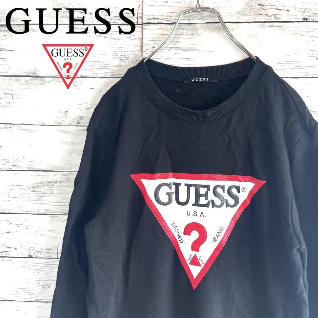 【ビッグプリントロゴ】GUESS スウェットトレーナー M C216拍卖