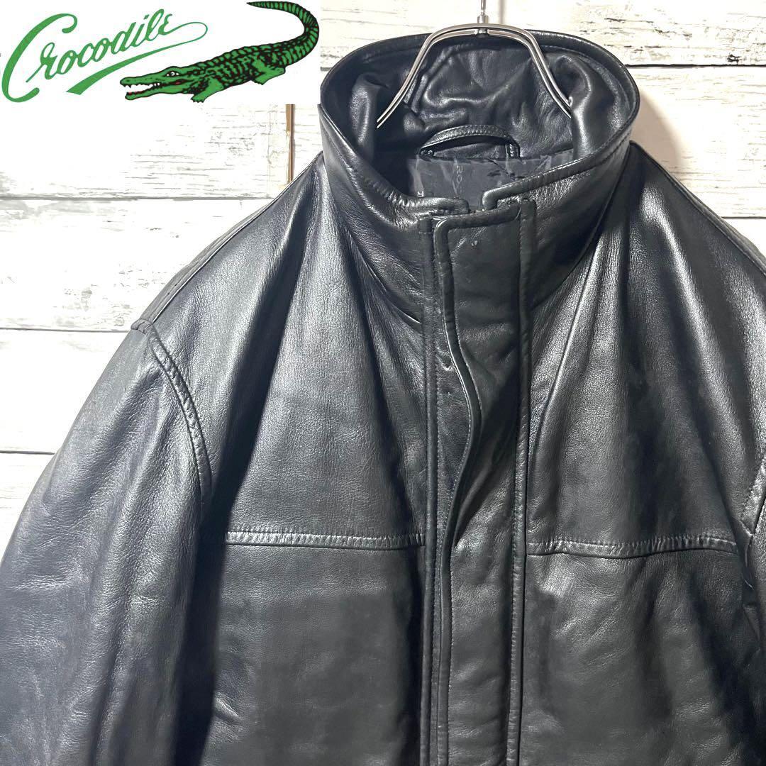 【お買い得商品】CROCODILE レザージャケット M C403拍卖