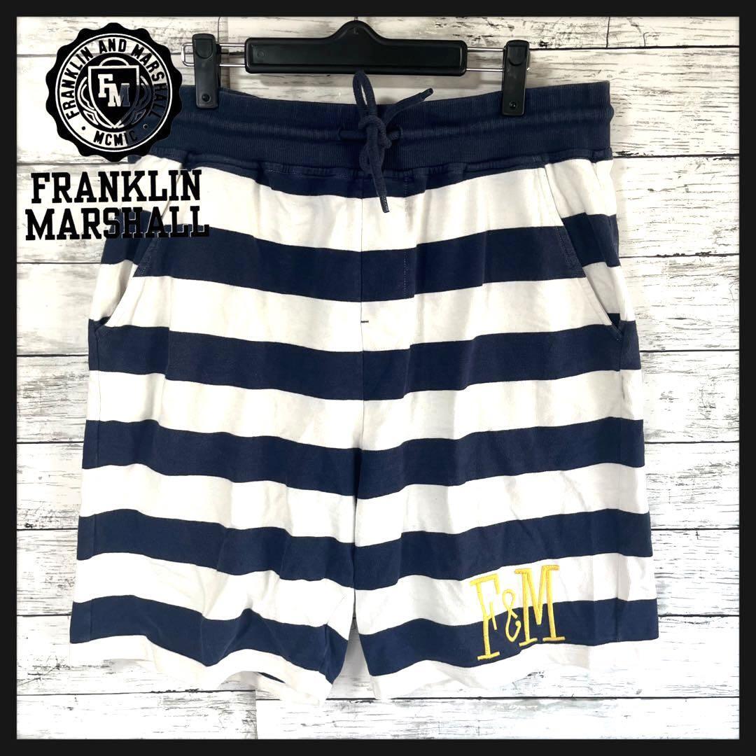 【お買い得商品】フランクリンマーシャル ハーフパンツ ボーダー 刺繍ロゴA768拍卖
