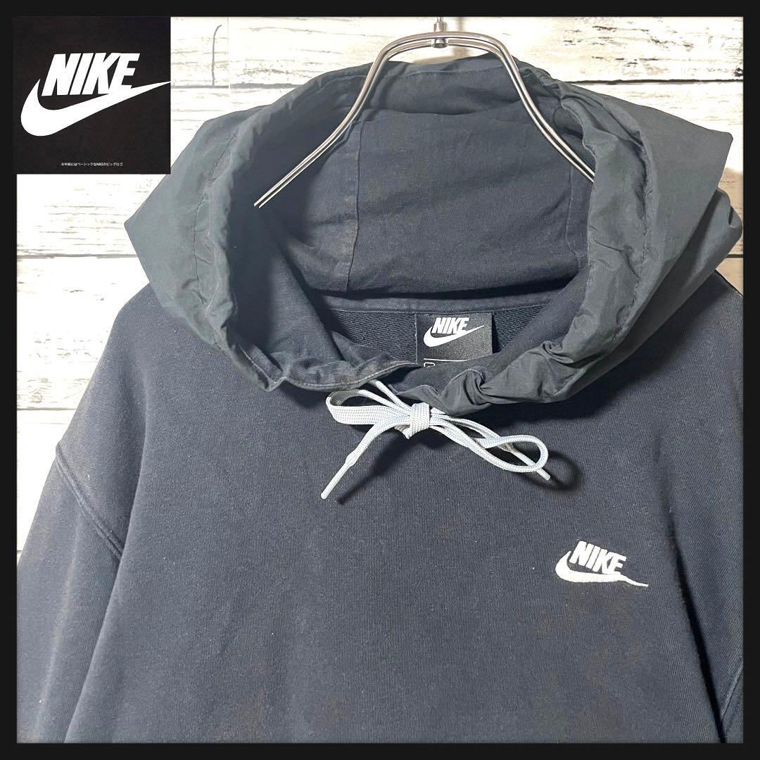 【人気デザイン】NIKE ハイブリッドパーカー 刺繍ロゴ L A781拍卖