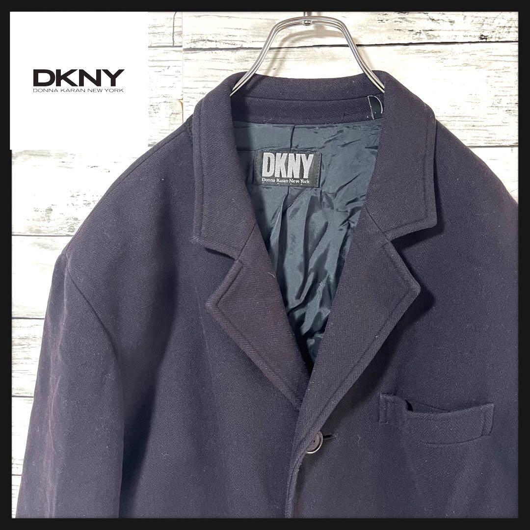 【定番人気】DKNY テーラードジャケット ロング丈 M A867拍卖