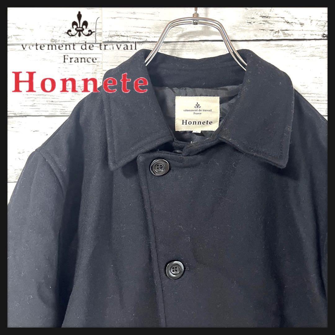 【人気商品】Honnete ウールメルトンコート サイズ1 A917拍卖