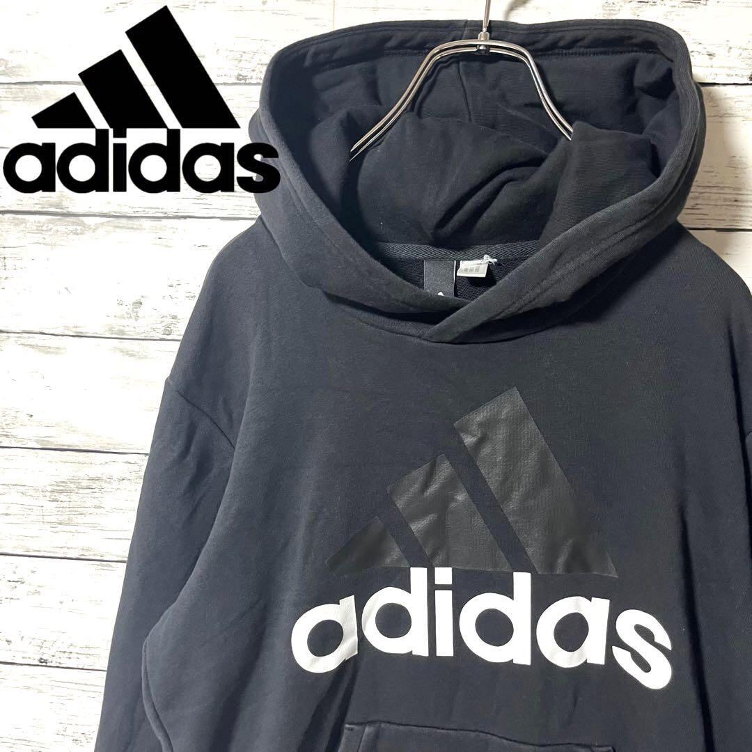 【人気デザイン】adidas スウェットパーカー ビッグプリントロゴ C9拍卖