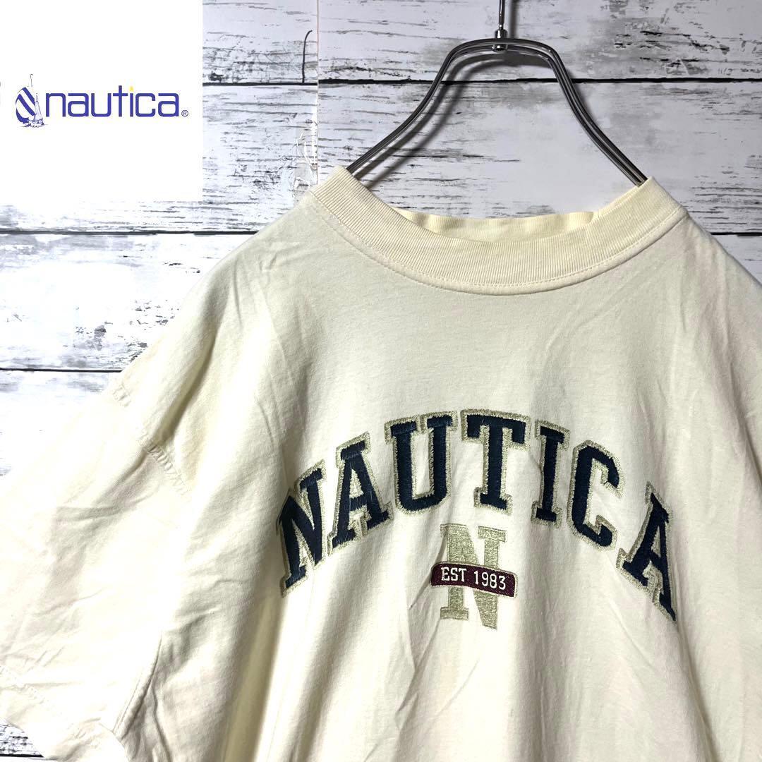 【ゆるだぼ】NAUTICA アーチロゴ 半袖Tシャツ M C45拍卖