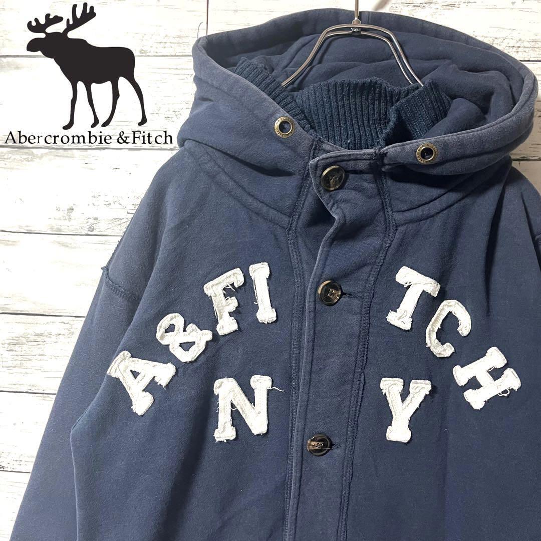 【人気デザイン】アバクロ スウェットパーカー 刺繍ロゴ L C251拍卖