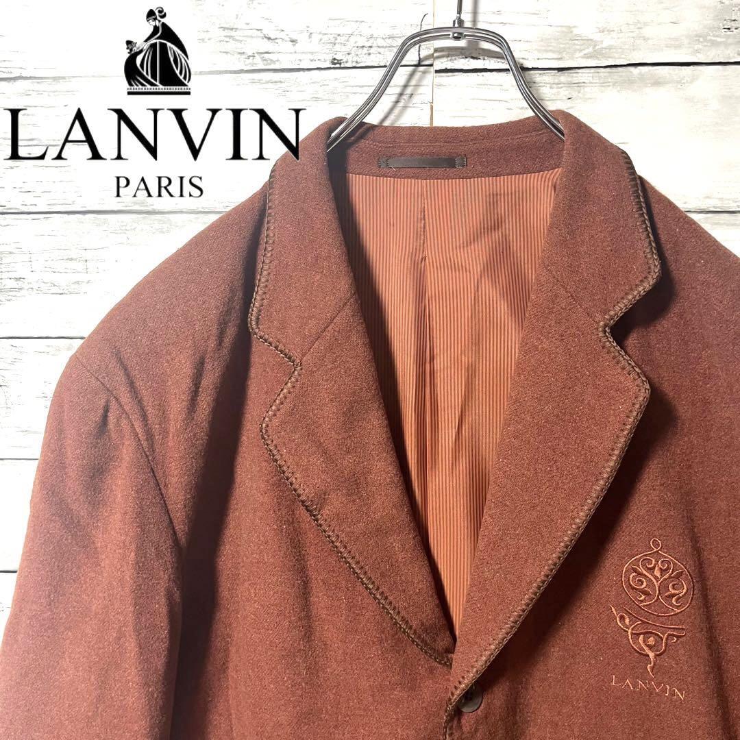 【人気商品】LANVIN ウールジャケット 刺繍ロゴ C352拍卖