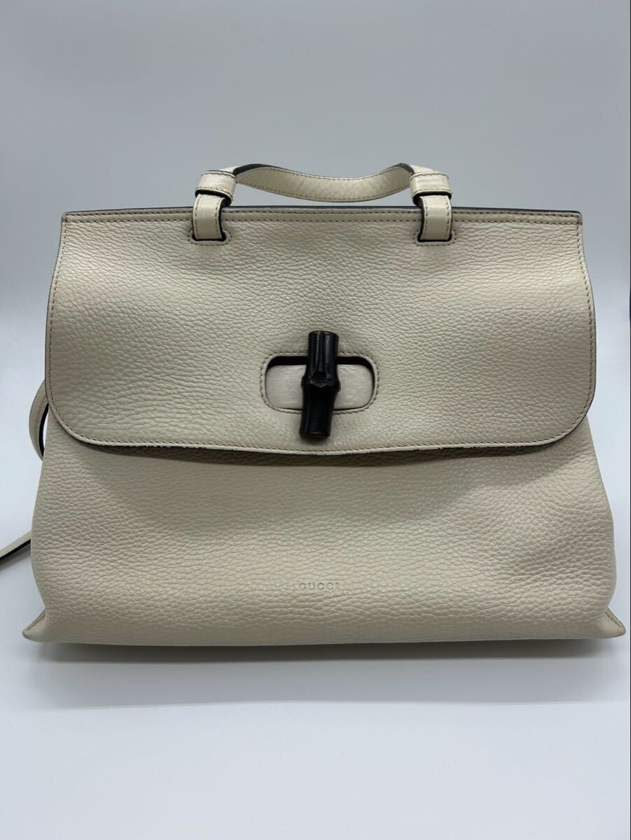 希少 GUCCI グッチ バンブー デイリー ショルダーバッグ 2WAY ハンドバッグ 392013拍卖