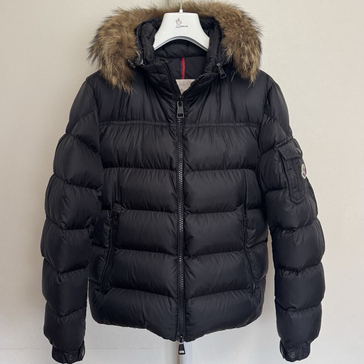 MONCLER モンクレール MARQUE マルク 国内正規品 ブラック 黒 サイズ2 リアルファー 検 MAYA マヤ拍卖