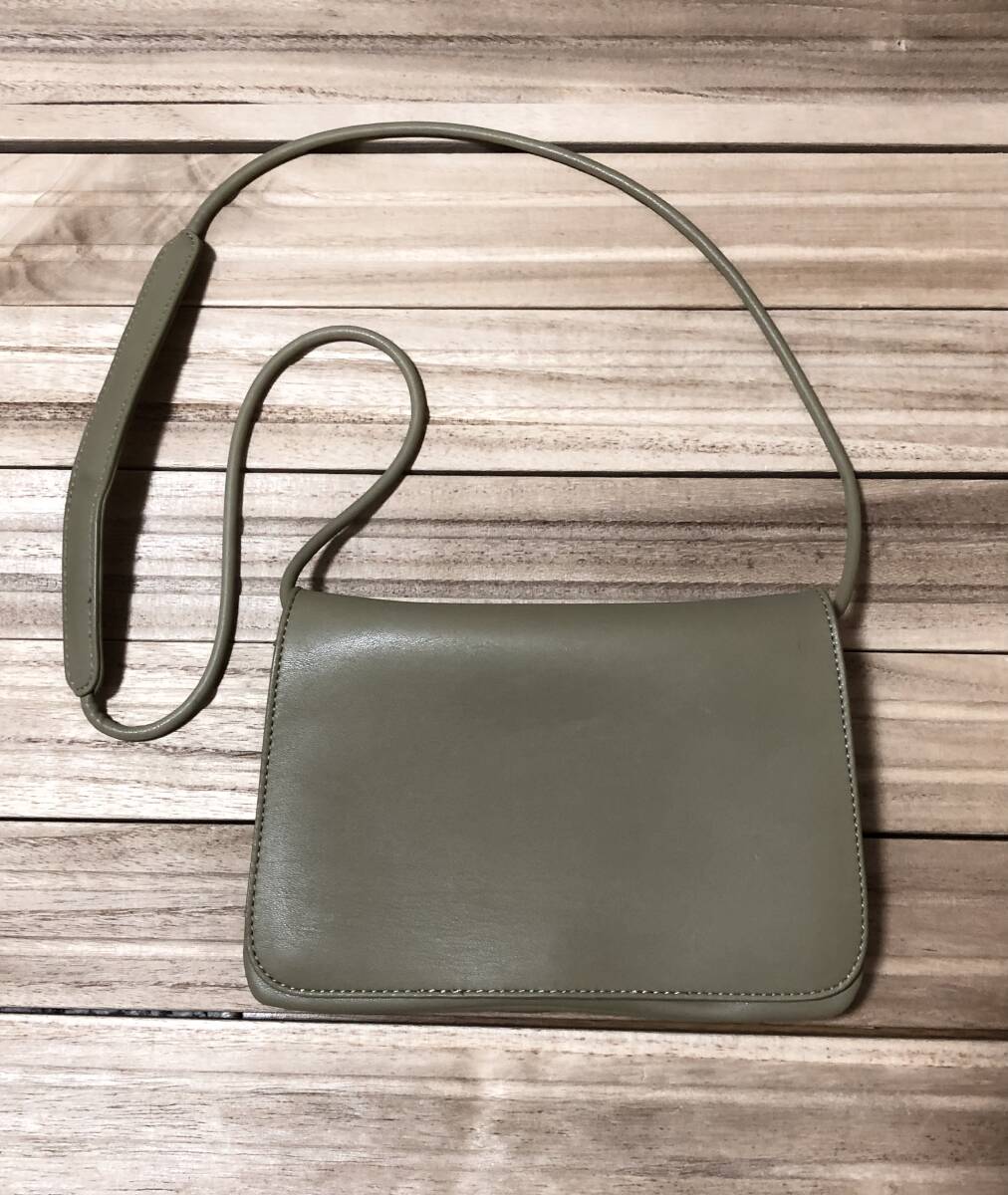 B:MING by BEAMS レザーショルダーバッグ ビームス ミニショルダー オシャレ オリーブグリーン 拍卖