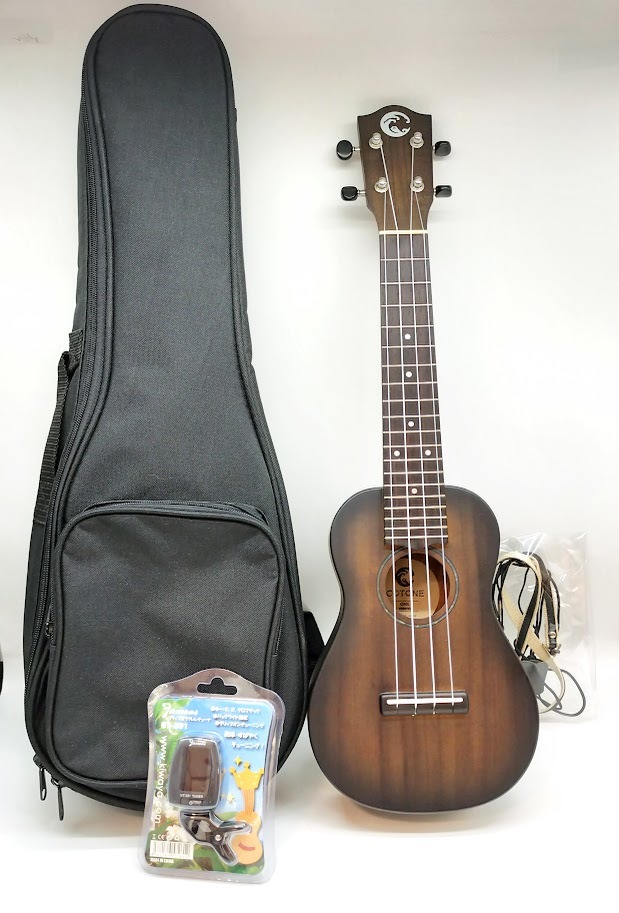【Y-16】ソプラノ ウクレレ COTONE コトネ CS5SL ダークブラウン 島村楽器 ソフトケース付き クリップ型チューナー ストラップ拍卖