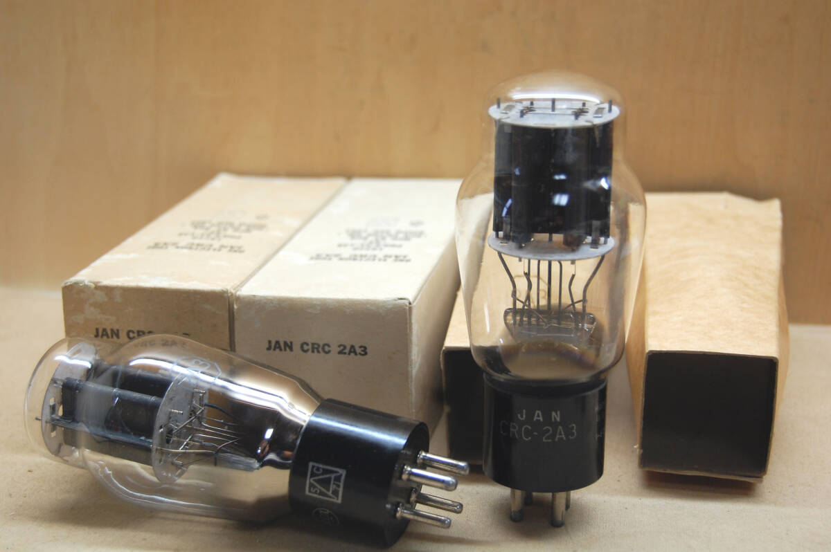 真空管 RCA JAN-CRC-2A3 Black Plate Double Square Getter same lot in Military Box NOS pair (2pcs.)拍卖