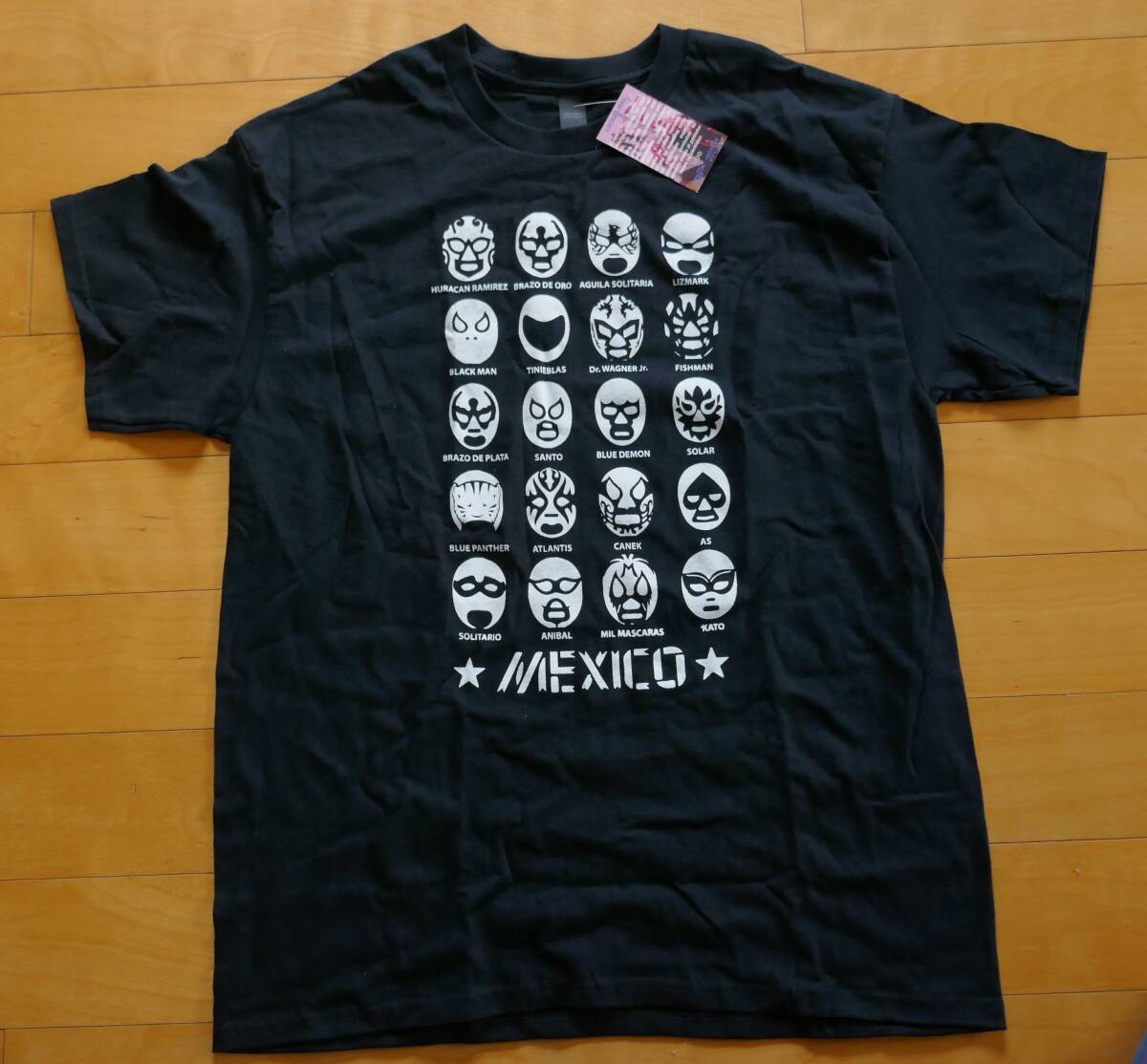 メキシコ ルチャリブレ Tシャツ★Lサイズ 未使用★ミルマスカラス カネック アトランティス拍卖