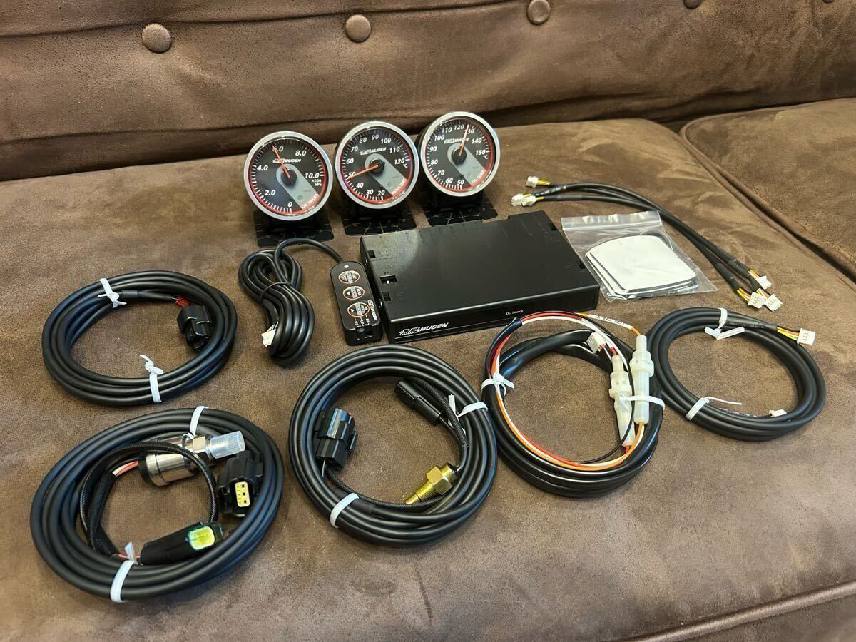 無限 MUGEN 3連 アシストメーター (水温・油温・油圧計) ホンダ S2000 AP1 AP2 インテグラ DC2 DB8 DC5 CR-Z NSX シビック FD2 EK9 defi拍卖