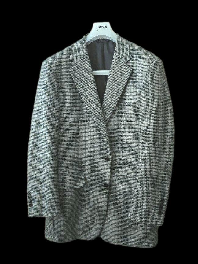 【送料込】USED ブルックスブラザーズ 重厚 ジャケット ブレザー 40R 米国製 千鳥柄 SAXXON Wool 2ボタン Wool 100%拍卖