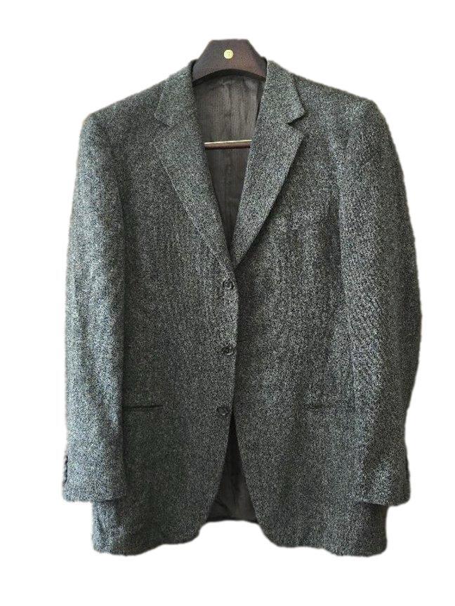 【送料込】USED ゼニア Zegna ジャケット ブレザー 40R位 イタリア製 ソフトで厚手の混紡 3ボタン拍卖