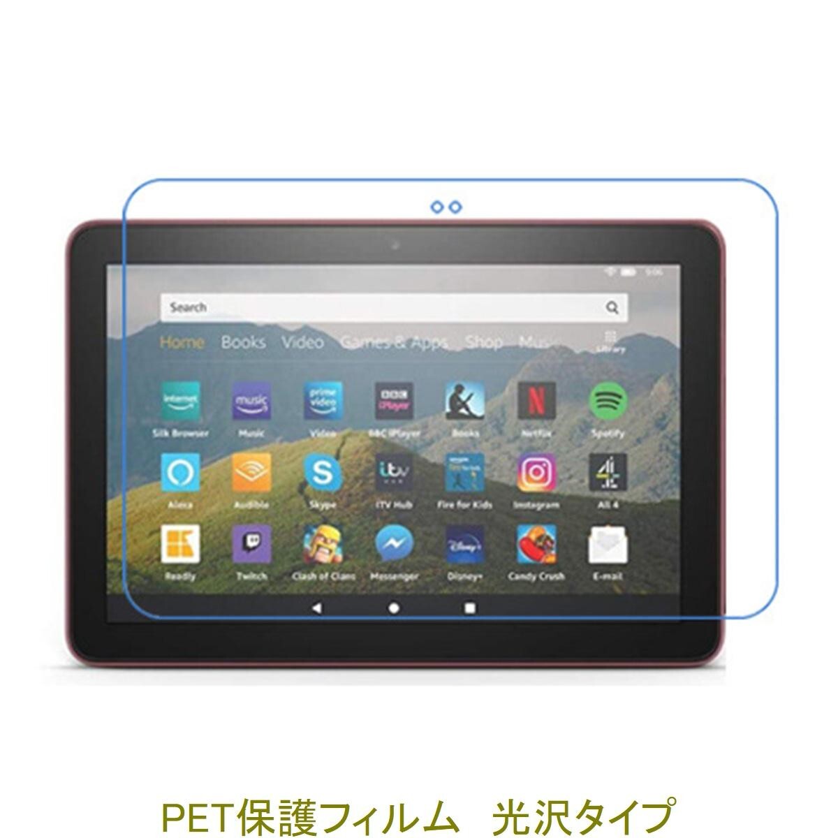 Fire HD 8 2020 Fire HD 8 Plus 2020 2022 液晶保護フィルム 高光沢 クリア F859拍卖