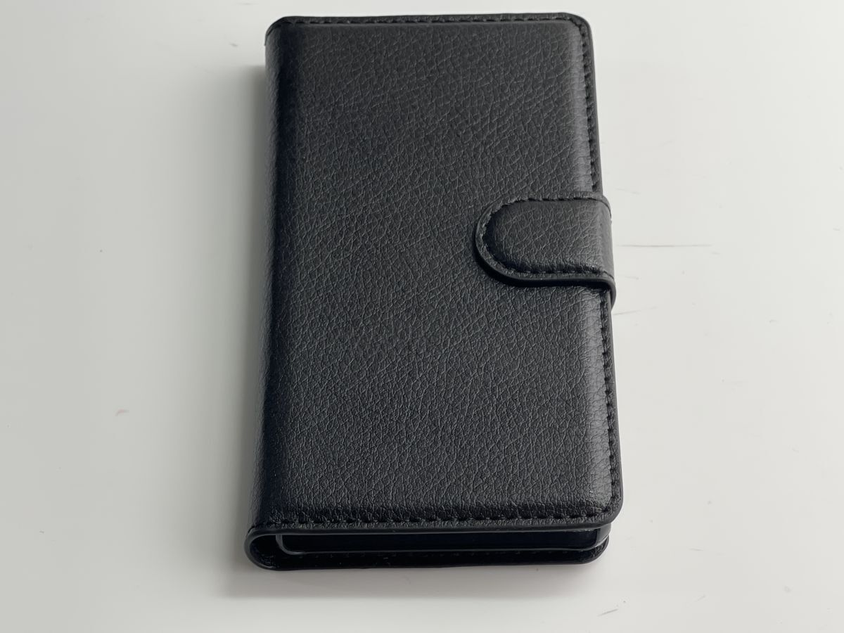 Xperia A2 SO-04F Z2mini 手帳型 PUレザー スマホケース 黒色 P200拍卖