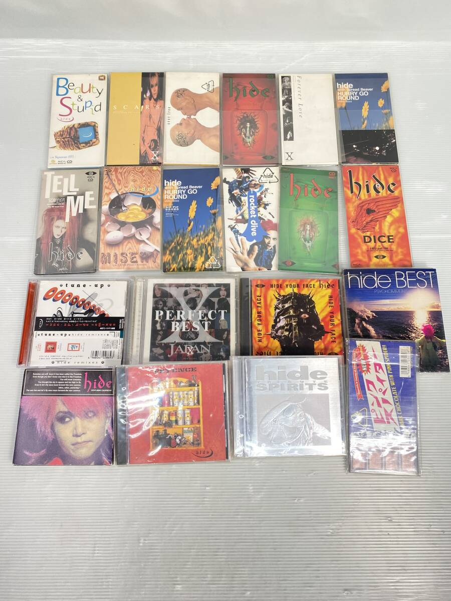 2510-224 X hide・ヒデ CDまとめて カレンダー付き シングル・アルバム19タイトル 現状品拍卖