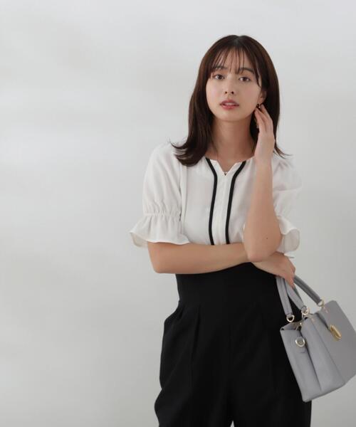 「PROPORTION BODY DRESSING」 半袖ブラウス SMALL ホワイト系その他 レディース拍卖