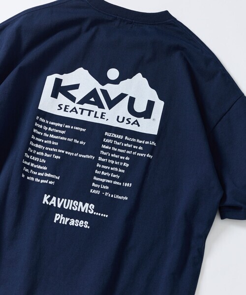 「FREAK'S STORE」 「kavu」半袖Tシャツ MEDIUM ネイビー メンズ拍卖