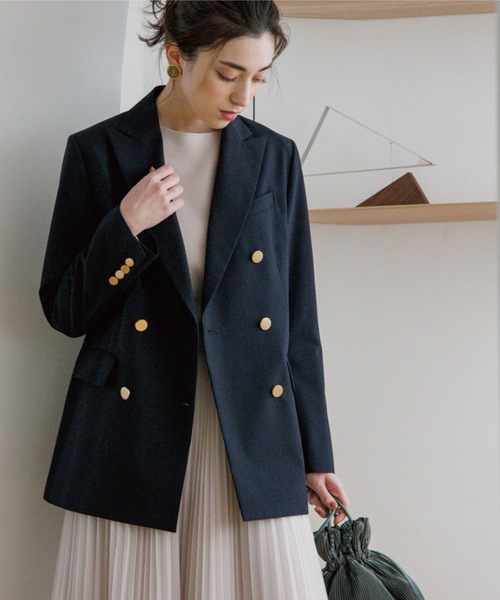 「OPAQUE.CLIP」 テーラードジャケット 36 ネイビー レディース拍卖