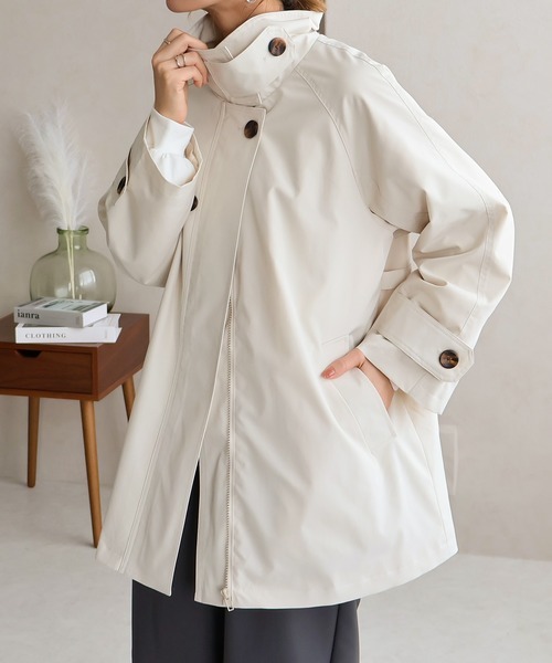 「Social GIRL」 トレンチコート L アイボリー レディース拍卖