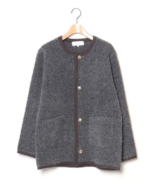 「ROPE' PICNIC」 ニットカーディガン 38 チャコールグレー レディース拍卖