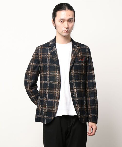 「BOB」 テーラードジャケット 48 ネイビー メンズ拍卖