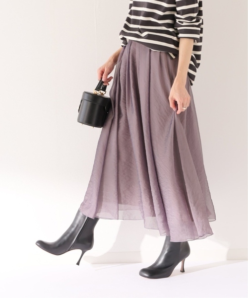 「SLOBE IENA」 フレアスカート 36 パープル レディース拍卖