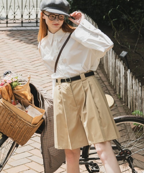 「BONLECILL」 チノパンツ S ベージュ レディース拍卖