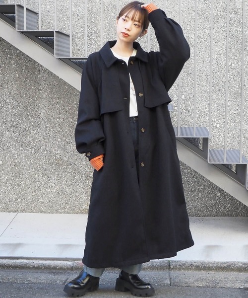 「tiptop」 トレンチコート L ブラック レディース拍卖