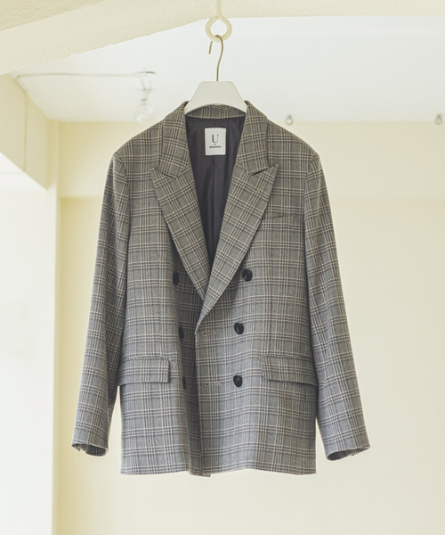 「U by SPICK&SPAN」 テーラードジャケット 36 ライトグレー レディース拍卖